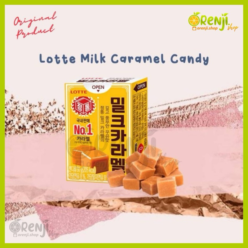 LOTTE Caramel Milk Candy (Permen Susu Karamel Korea)