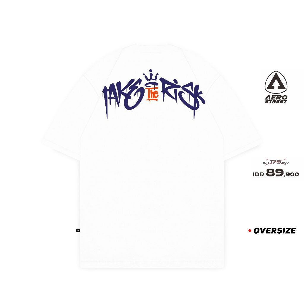 Baju Kaos Aerostreet Oversize Ricardo Putih Kaos T-Shirt FBDAA