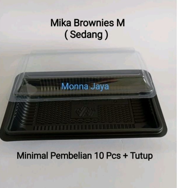 Mika Brownies M Muliapack- Kotak Brownis Sedang- Mika Kotak Kue  Susshi Medium ( ECER)
