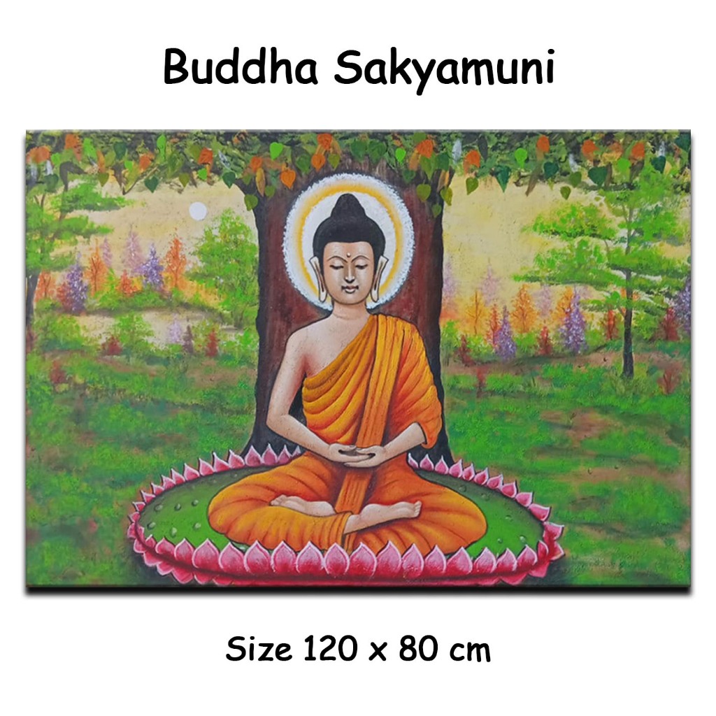 Lukisan Buddha Sakyamuni 120 x 80 cm