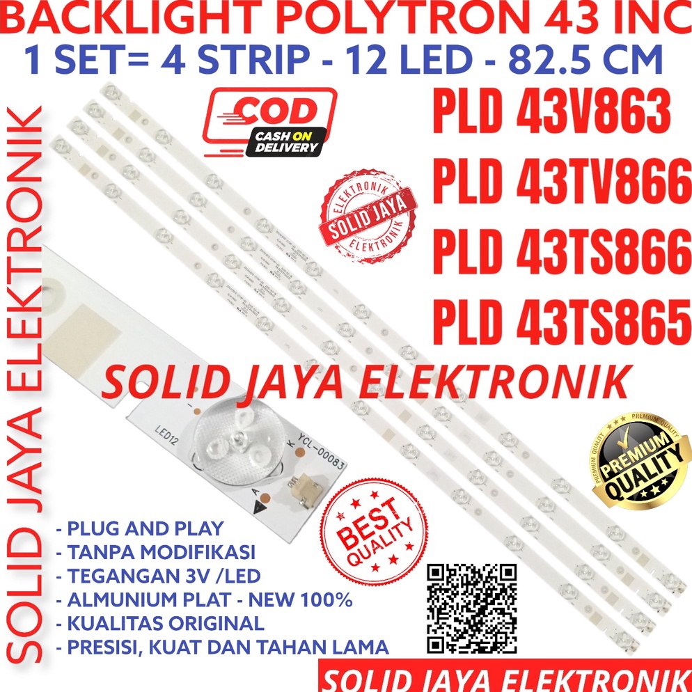 ART I84X BACKLIGHT TV LED POLYTRON 43 INC PLD 43V863 43TV866 43TS866 43TS865 PLD43V863 PLD43TV866 PLD43TS866 PLD43TS865 LAMPU BL 12K 3V PLD43V863 PLD43TV866 PLD43TS866 PLD43TS865 12 KANCING LED 43INCH 43INC 43IN LAMPU 43 POLYTRON 43V 43TS 43TV