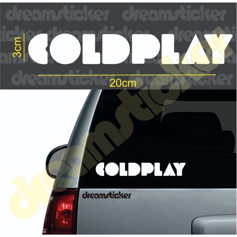 Cutting Sticker Coldplay Band Stiker
