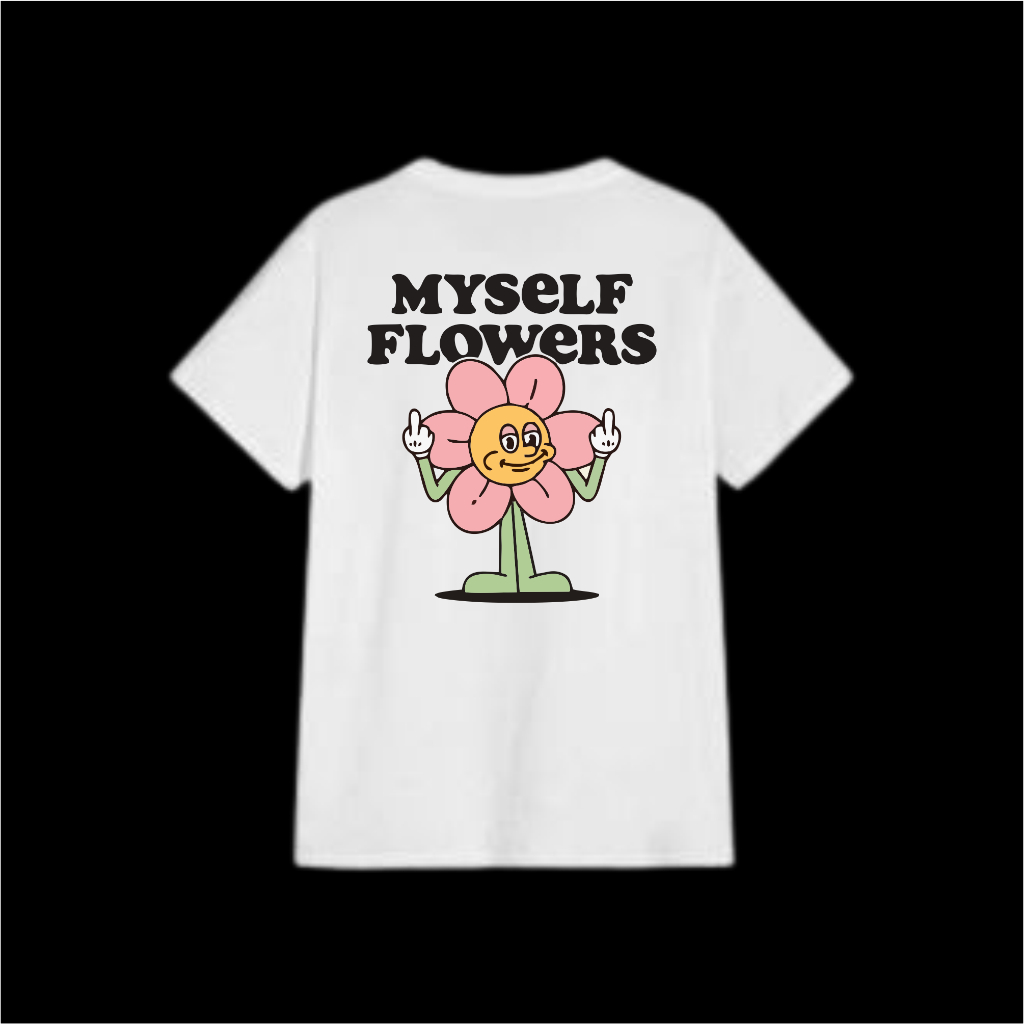 MYSELF FLOWER KAOS PRIA DEWASA