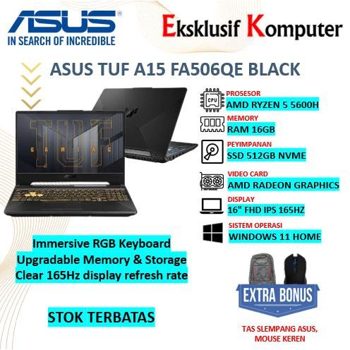 LAPTOP GAMING ASUS TUF A15 FA506QE RYZEN 5 RAM 16GB SSD 1TB FHD 144HZ BLACK
