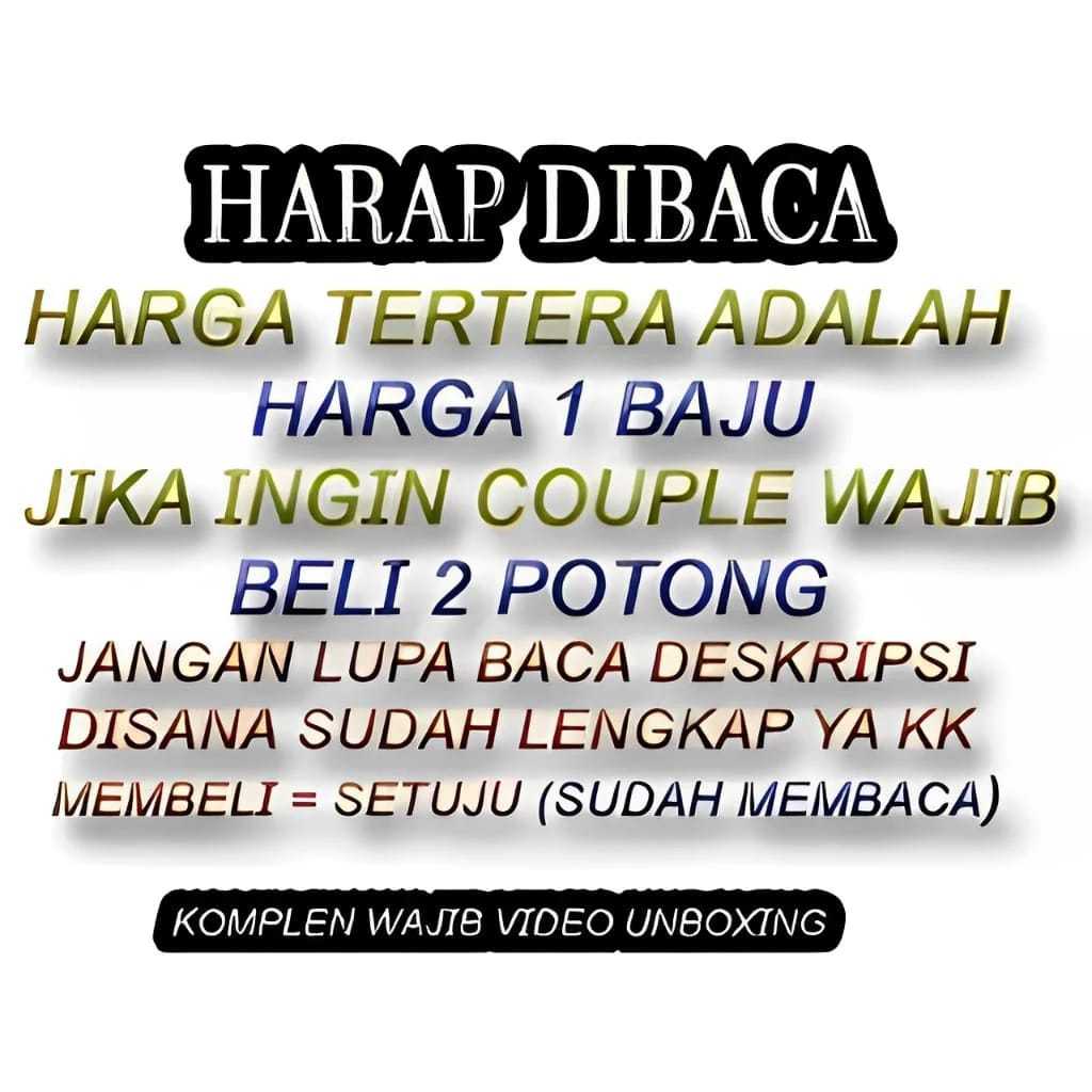 Kaos Couple Sepasang Thsirt Couplean Ayah Ibu Anak Kaus Kerah Baju Kembar Pasangan Cowok Cewek Trend