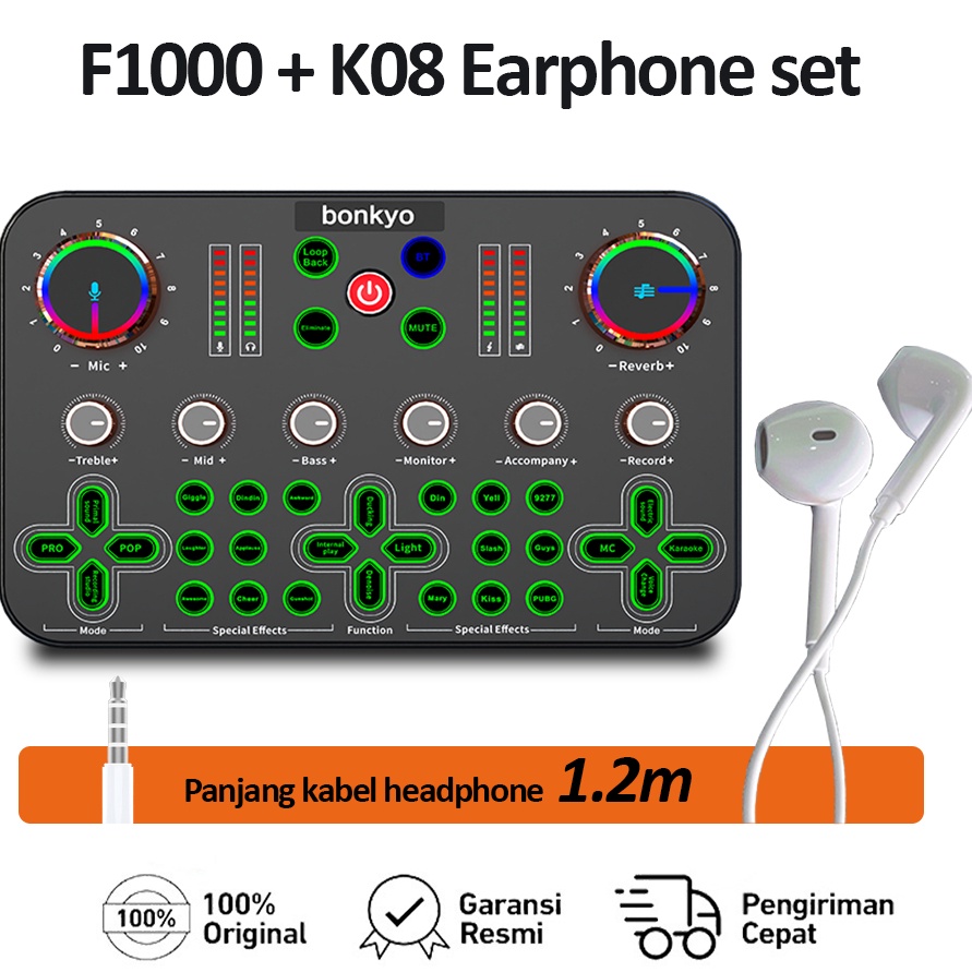 ART J32I Free HeadphonesF1 soundcard ponsel komputer sound card eksternal net merah siaran langsung 