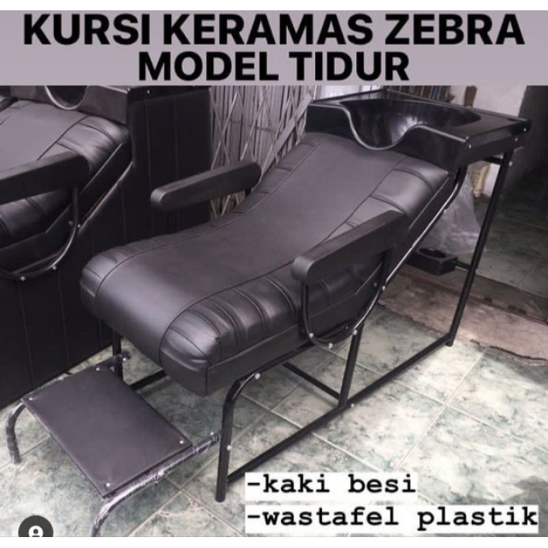 washbak keramas zebra/washbak keramas salon/kursi keramas rangka besi