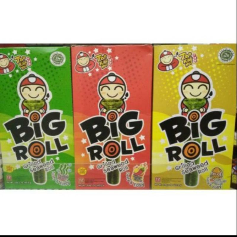 

1 BOX (12pcs) Big Roll 3.6g Tao Kae Noi Grilled Seaweed