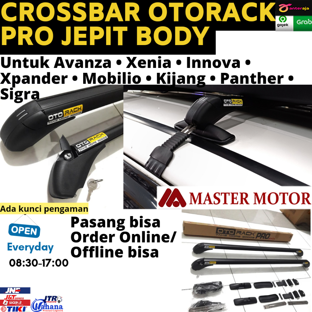 Crossbar OTORACK PRO series Jepit Body Mobil Avanza Xenia Innova Xpander full set kuncian untuk Rak 