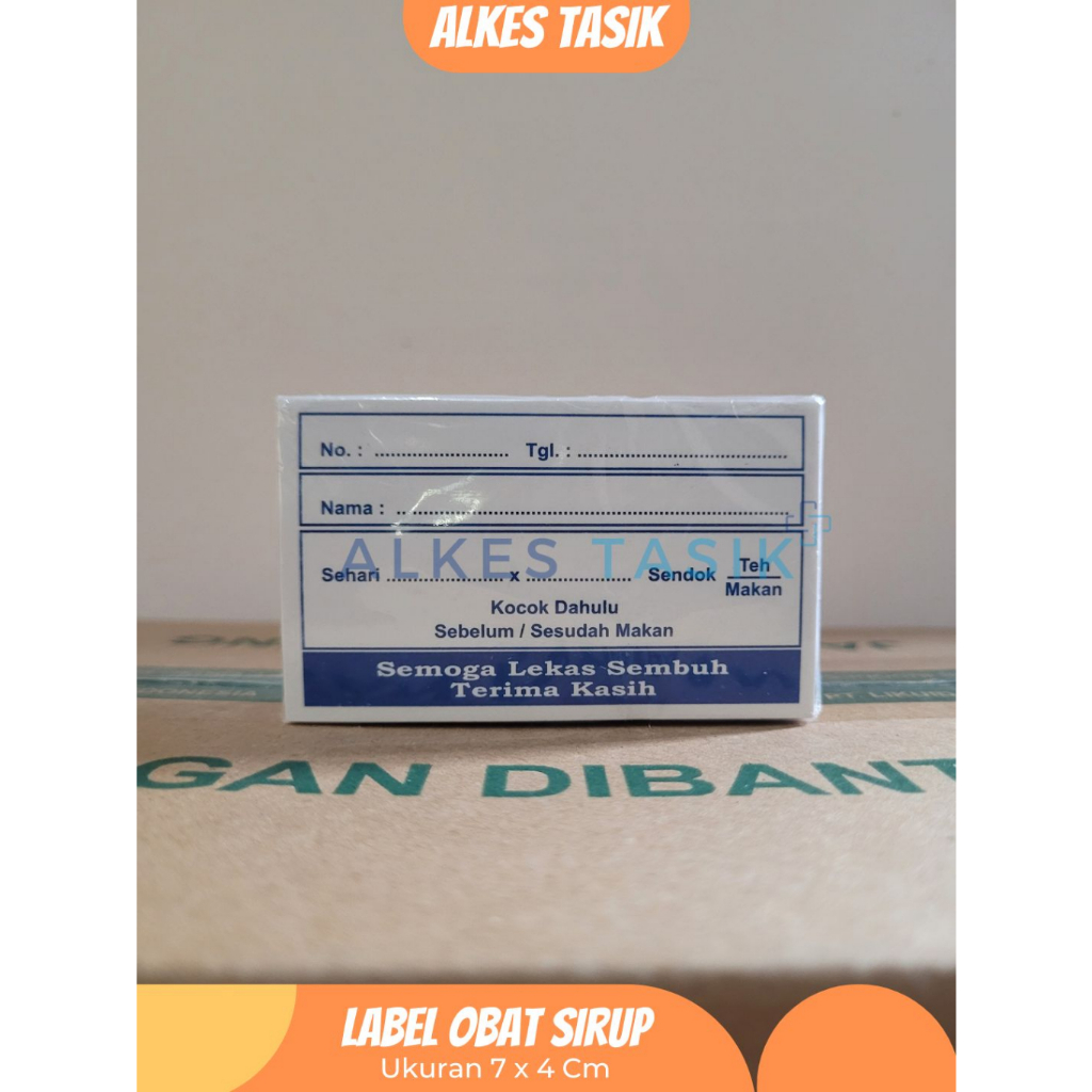 Etiket Obat Sirup / Label Obat Stiker Botol Syirup Isi 100