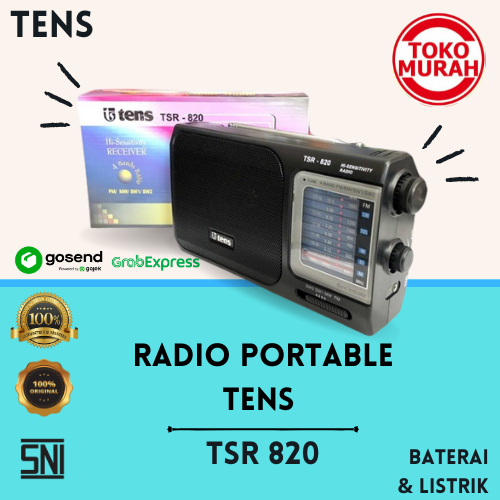 Portable Radio/Radio Portabel TENS TSR 820 FM/AM Baterai & Listrik