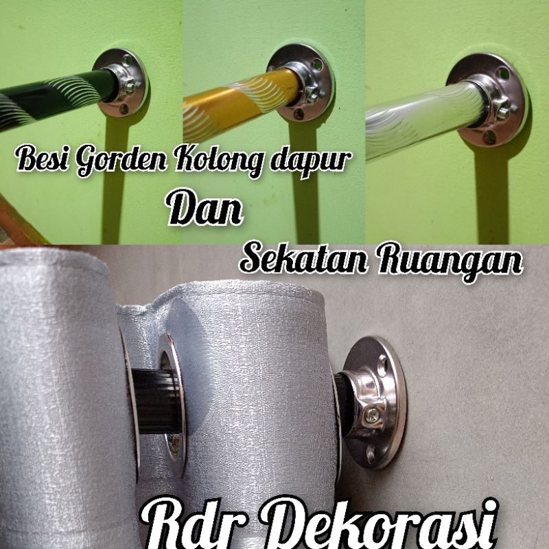 Besi gorden kolong dapur pipa gorden kolong dapur Besi hordeng sekat ruangan Breaket Tempel Dinding