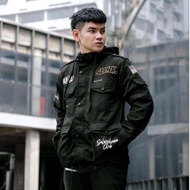 JAKET PARKA EMBLEM BORDIR PATCH SALVIO HEXIA ORIGINAL