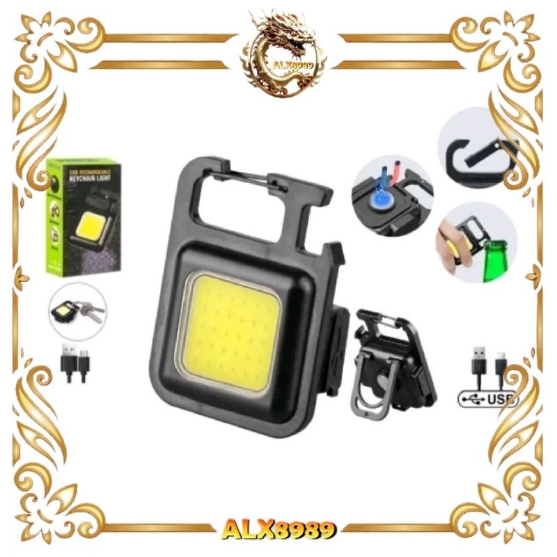 KEYCHAIN LIGHT LAMPU SENTER MINI LED TAHAN AIR KEYCHAIN GANTUNGAN KUNCI MAGNET OPENER