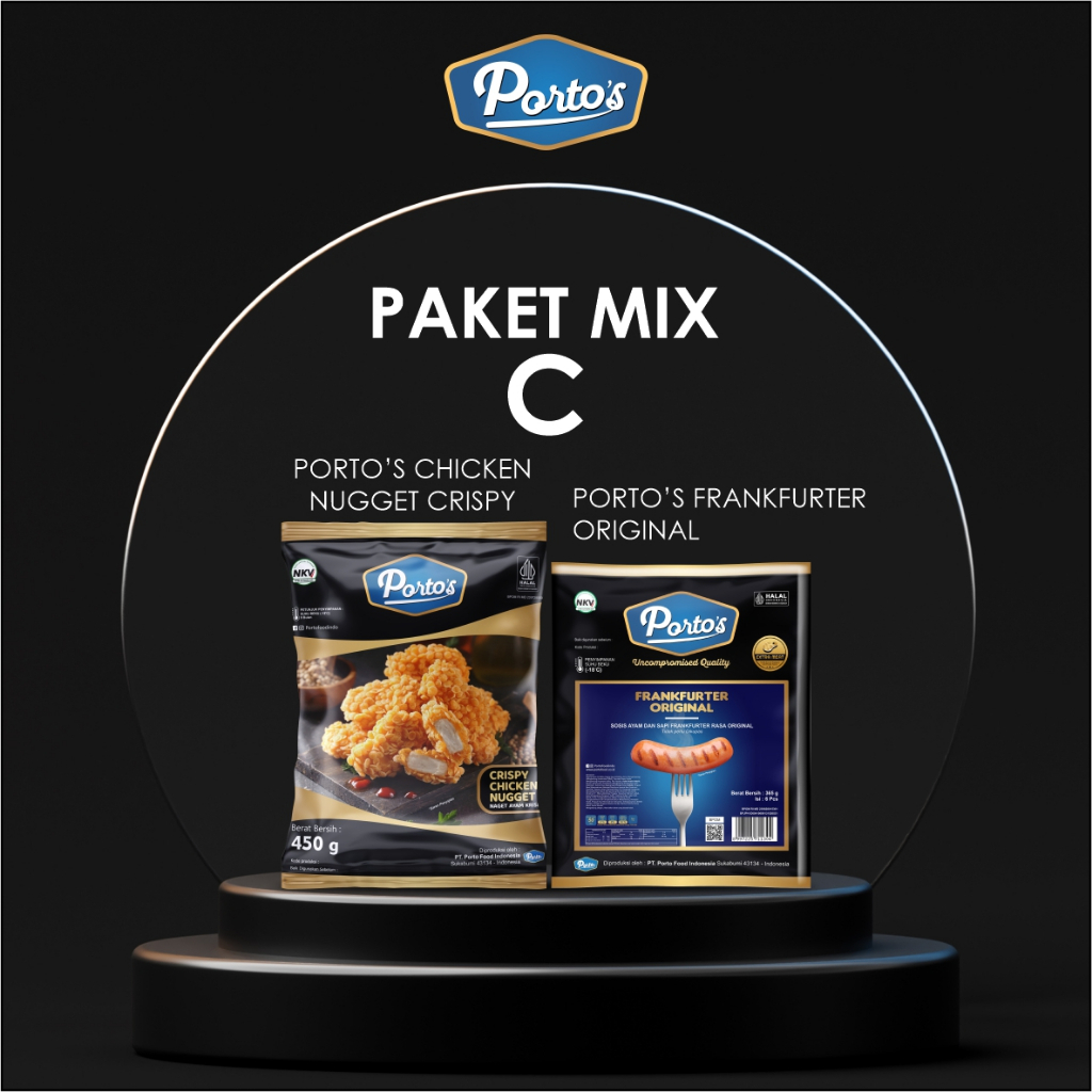 

PORTO'S - Paket Mix C - Porto's Crispy Chicken Nugget & Porto's Frankfurter Original