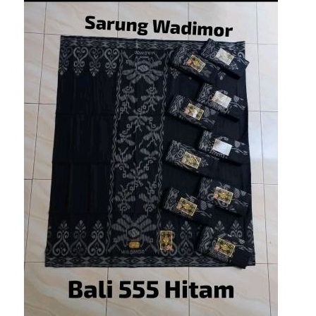 Sarung Wadimor Motif Bali555 Hitam