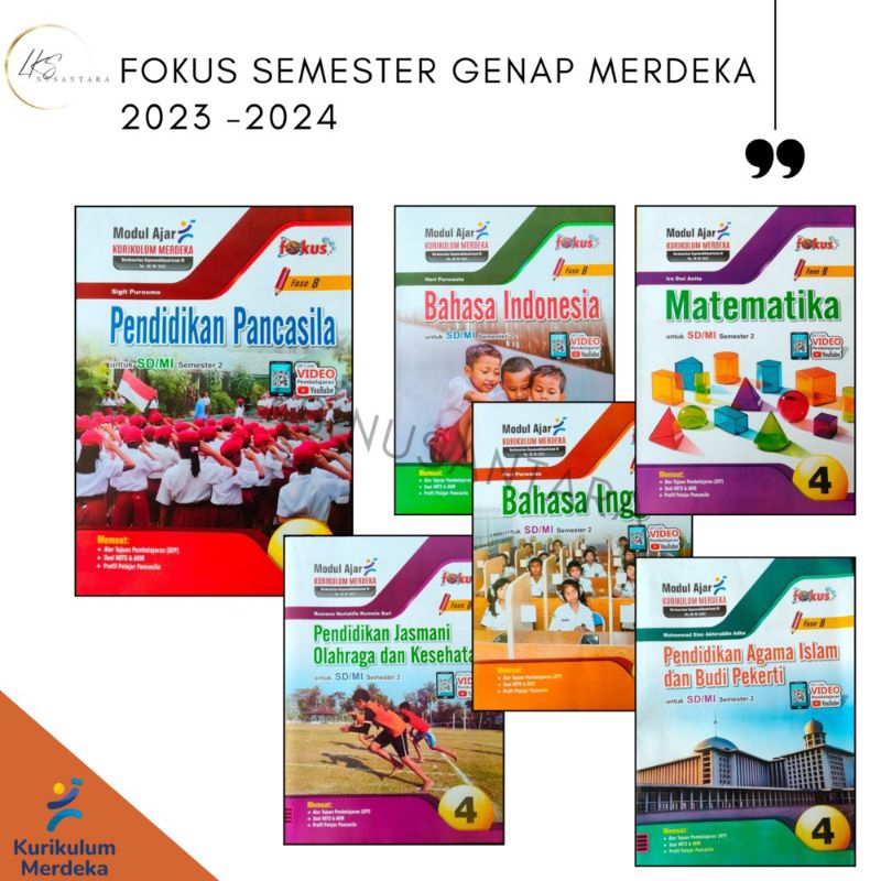 Buku LKS Fokus SD Kelas 4 Genap Kurikulum Merdeka Termurah