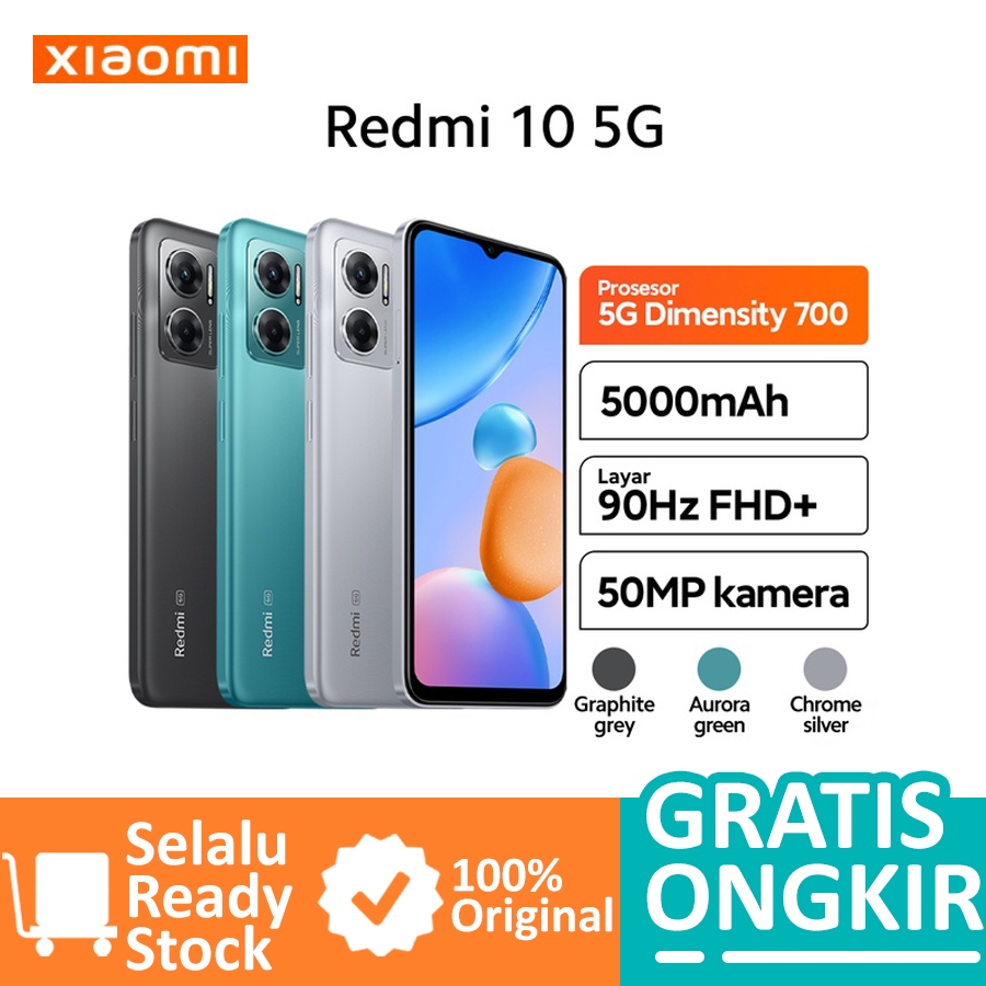 Xiaomi Redmi 10 5G Smartphone (6/128GB) Garansi Resmi