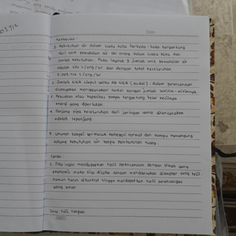 jasa tulis tangan indonesia, inggris, arab