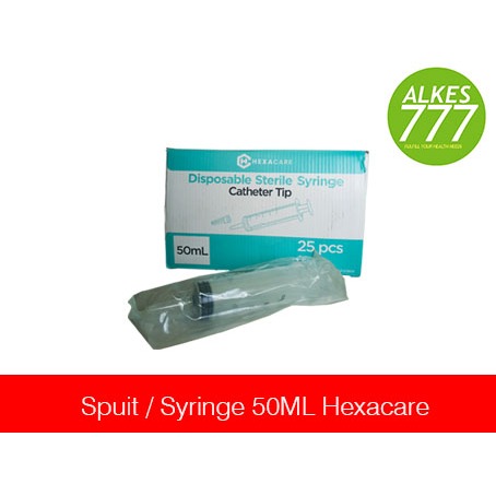 Spuit 50cc / Syringe 50ML Hexacare Cath Tip