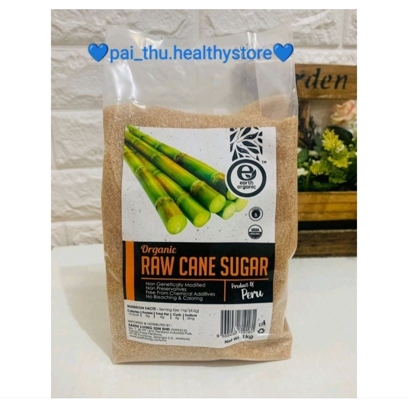 

Health paradise organic cane sugar / Earth Living sugar Cane organic-Gula tebu Alami Organik@1kg