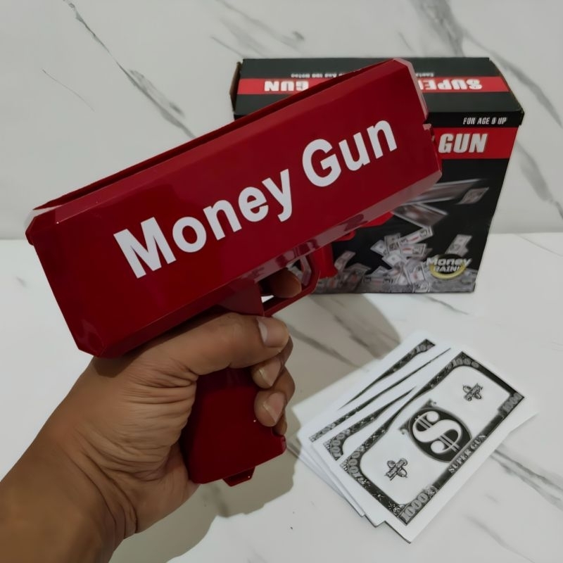 Mainan Money Super Gun Tembakan Uang Cash Cannon Murah Anak Laki Edukasi - Mainan Tembakan Supreme A