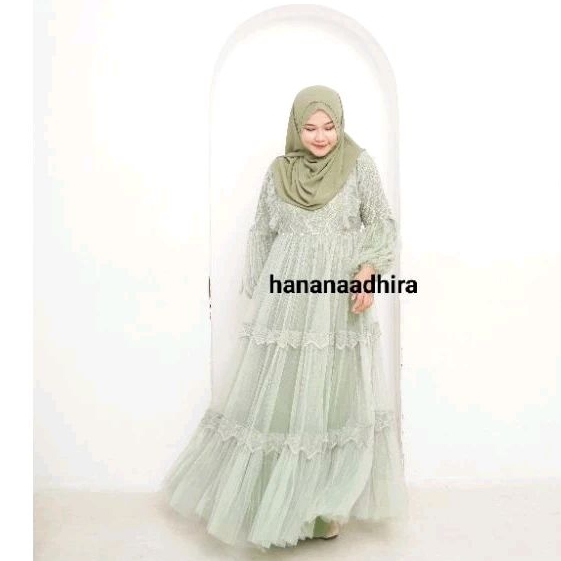 DRESS SEVILLA SAGE DRESS SAGE DRESS WISUDA DRESS LEBARAN 2024 GAMIS WISUDA GAMIS PREMIUM GAMIS TILE 