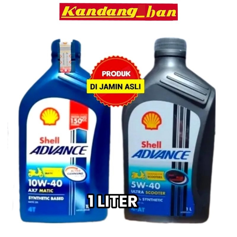 OLI ASLI/ORI SHELL ADVANCE 1 LITER (AX7 10W-40 1LITER) (ULTRA 5W-40 1 LITER) 100% ORIGINAL