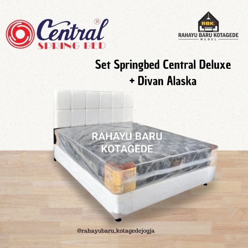 Springbed Central Deluxe 120 x 200 Full Set Jogja