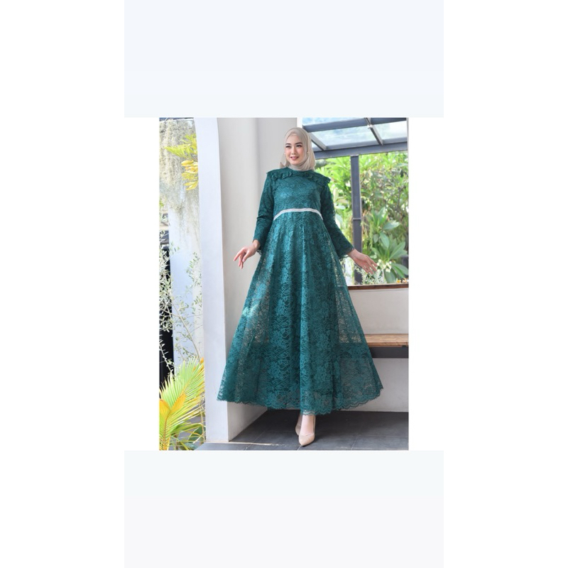 DEVANA DRESS - DRESS BROKAT - DRESS MUSLIMAH - DRESS PESTA - DRESS MEWAH - DRESS MODERN - DRESS PAYE