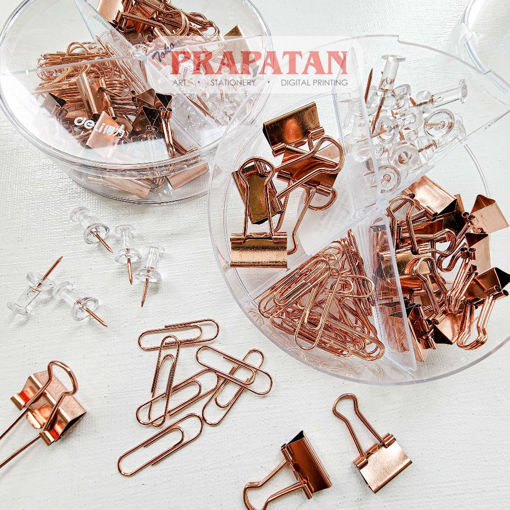 

Deli Binder Paper Clip Push Pin Set 78553 | Set Penjepit Kertas