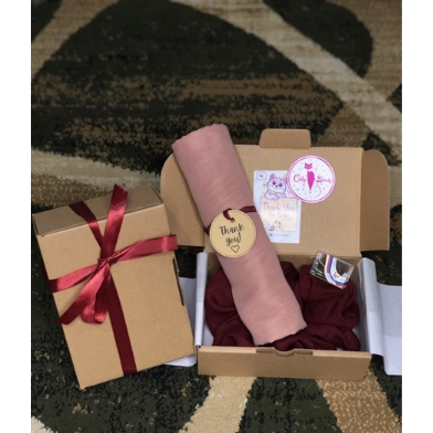 KADO HAMPERS GIFTBOX HIJAB BELLA SQUARE MURAH KADO WISUDA HADIAH ULTAH ANNIVERSARY GIFT / PARCEL MAN