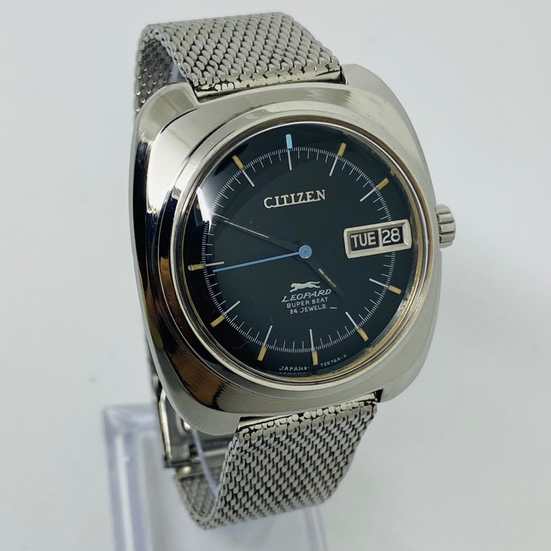 Citizen Leopard 4-720482 Black Dial Blue Hands Vintage