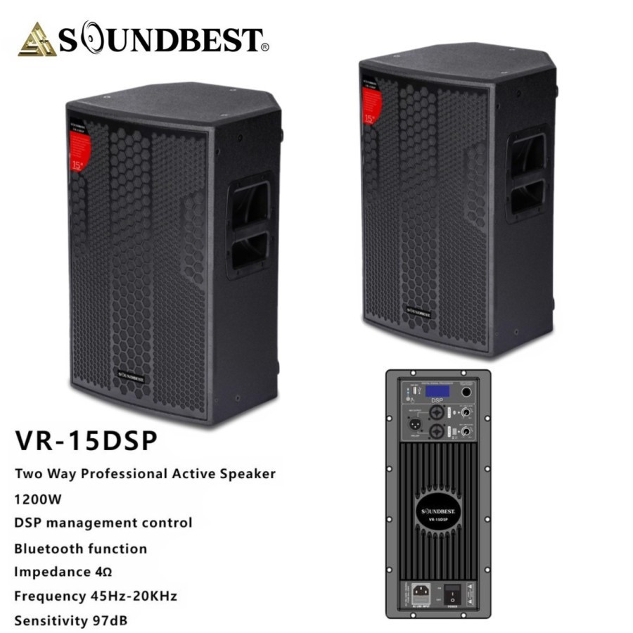 SPEAKER AKTIF SOUNDBEST VR 15 DSP / VR15 DSP 15 INCH ORIGINAL SOUNDBEST