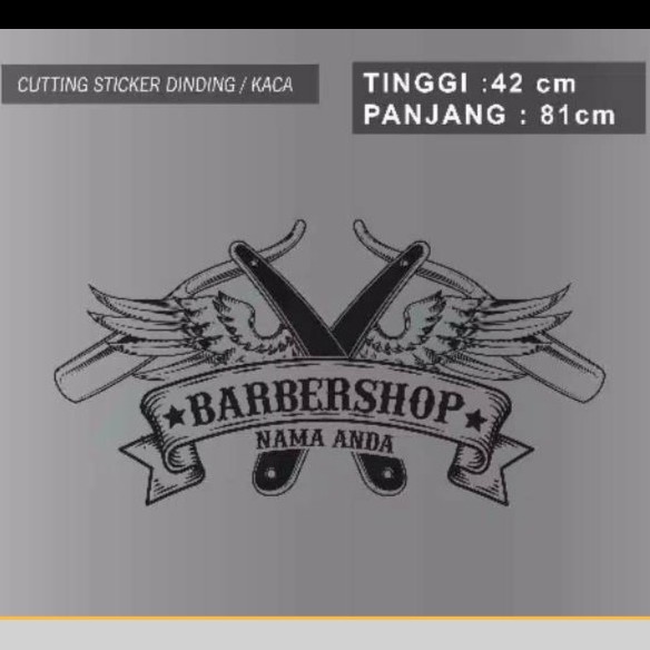 CUTING CUTTING STIKER STICKER BARBERSHOP POTONG RAMBUT PANGKAS RAMBUT