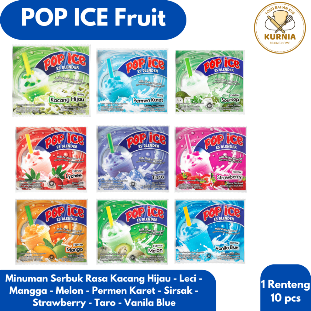 

POP ICE VARIAN RASA BUAH RENTENG 10 PCS