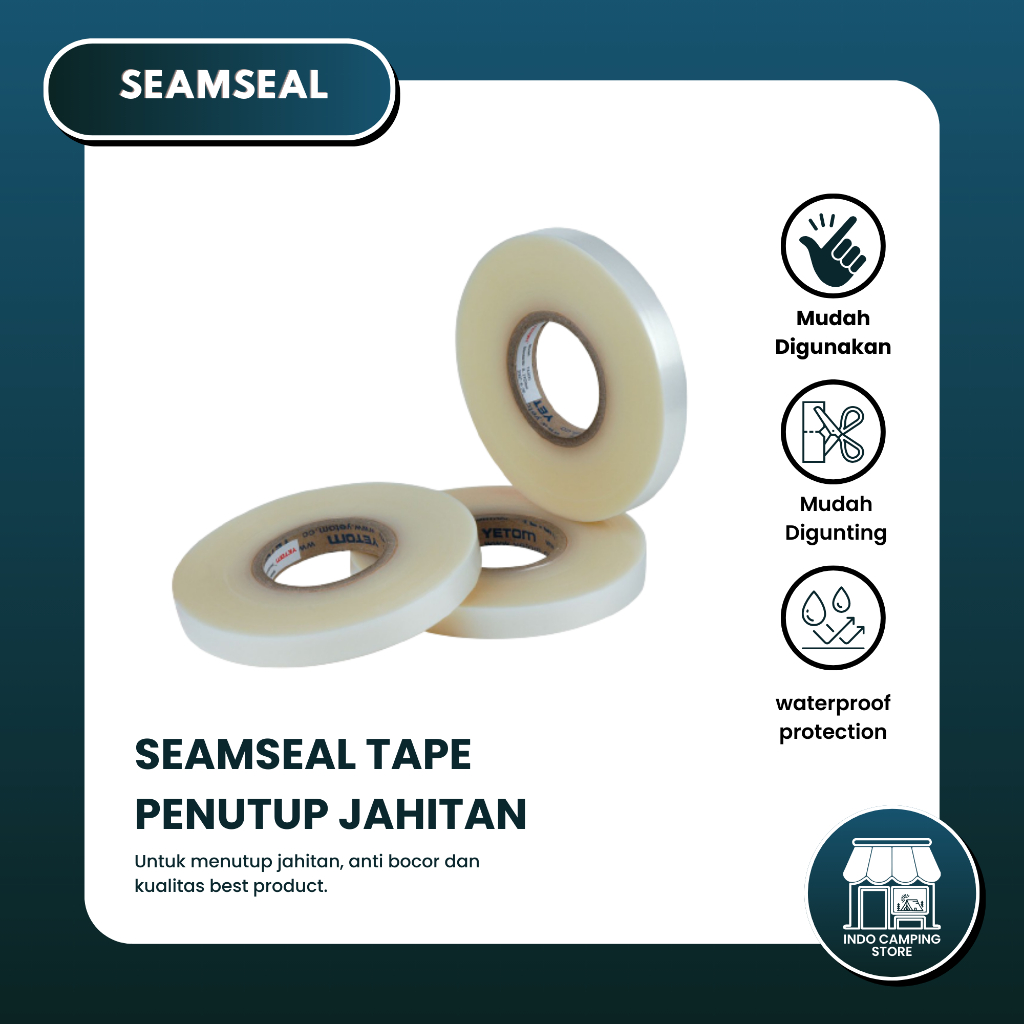 Penutup Jahitan Seam Seal 2 Layer Tape Jaket Tenda Waterproof