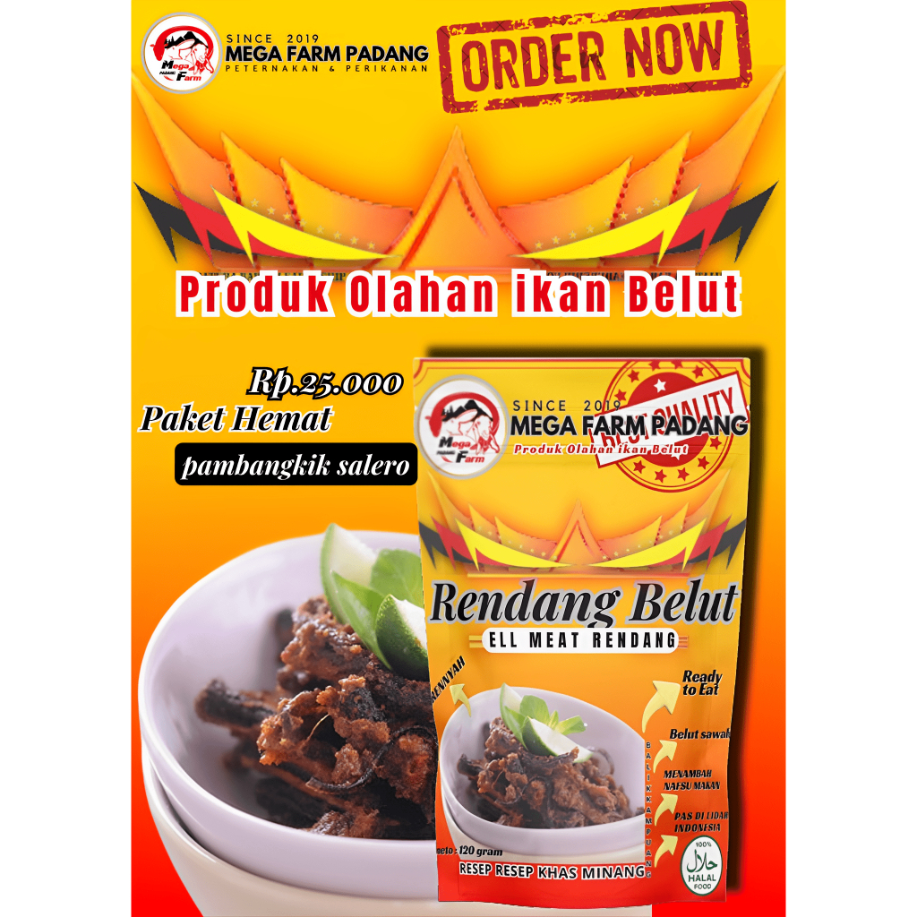 

MEGA FRAM PADANG - RENDANG DAGING BELUT - ELL MEAT RENDANG - SELERA INDONESIA - MPASI - KHAS RESEP MINANG KABAU - RENDANG PADANG - PAKET HEMAT