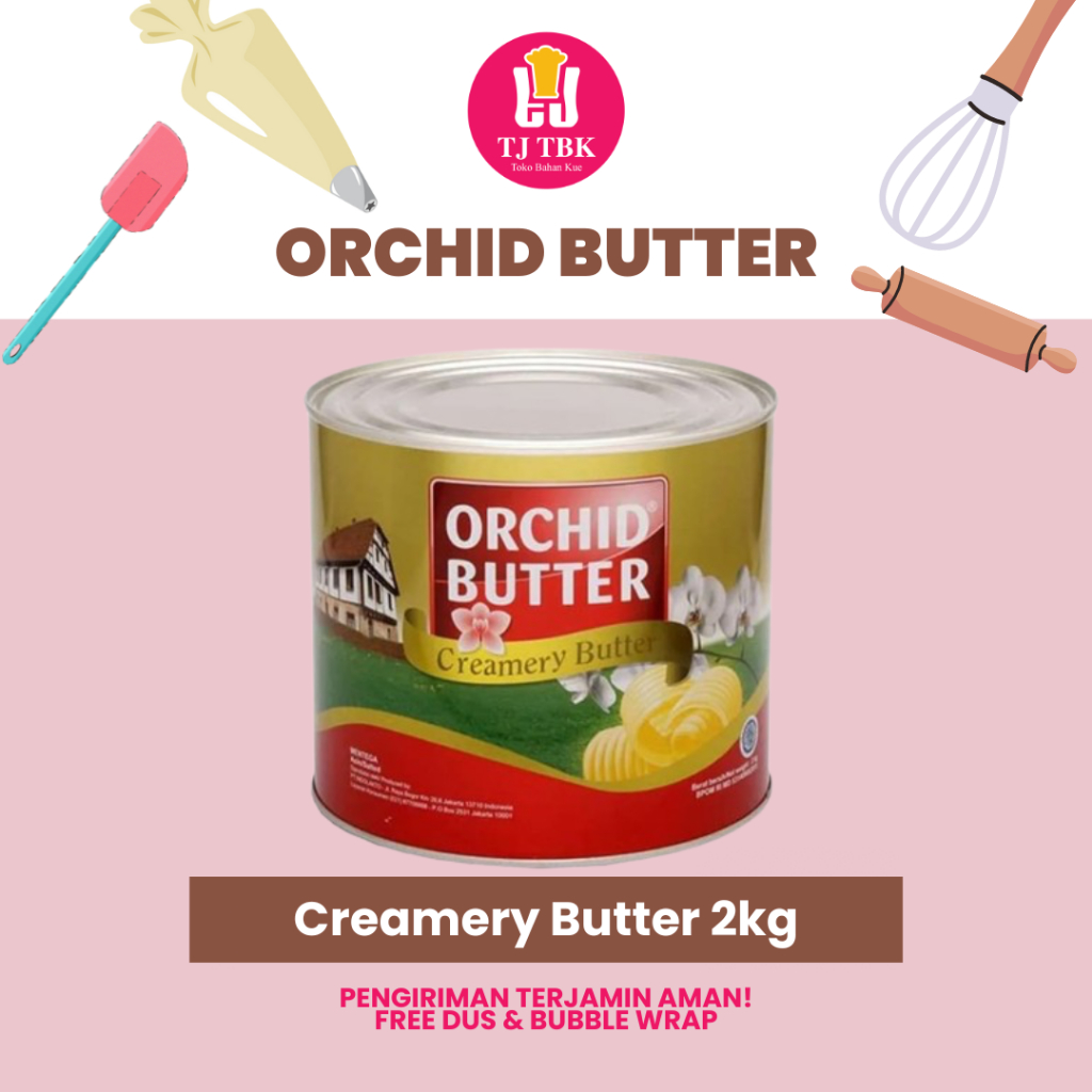 

Orchid Butter (Salted) Can 2kg | Butter Kue, Cookies, Cake