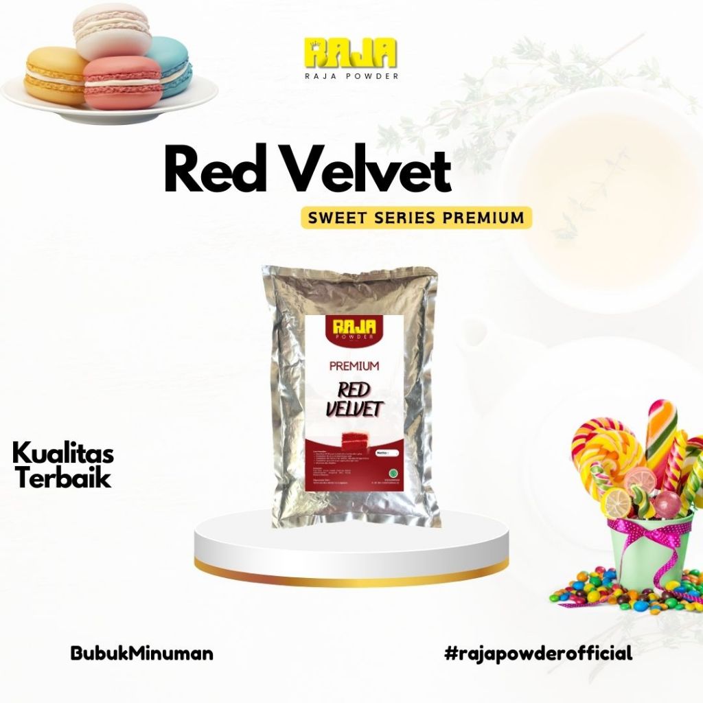 

Bubuk Red Velvet Bubuk Minuman Red Velvet Powder 1 kg / 1000 gram PREMIUM