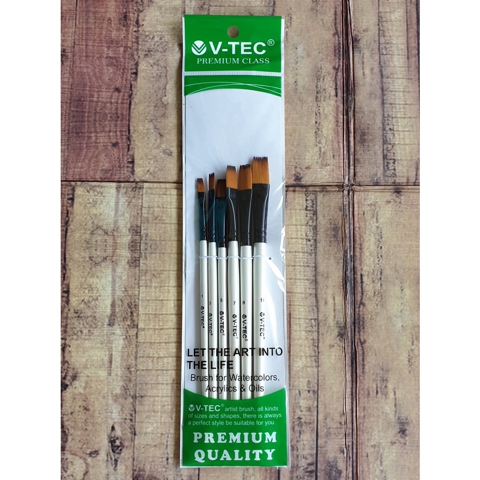 

ART L98E Set 6in1 Kuas Lukis Brush Series VTec A17H6A Kuas Lukis 1 Set isi 6 Ukuran