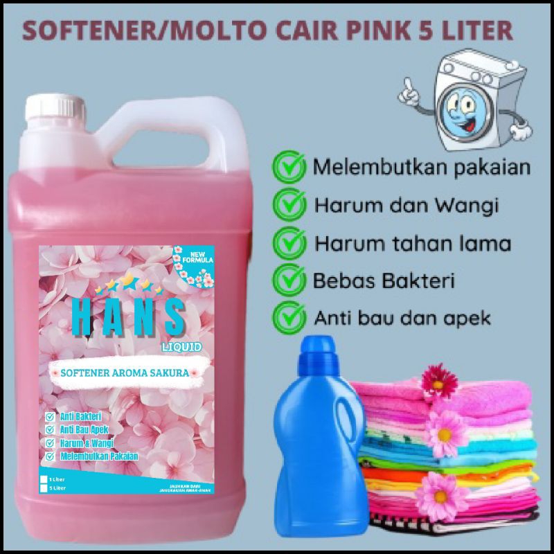 Parfum Laundry Tahan Lama Aroma Sakura 5 Liter - Parfum Laundry Aroma Sakura - Parfum Laundry Tahan 
