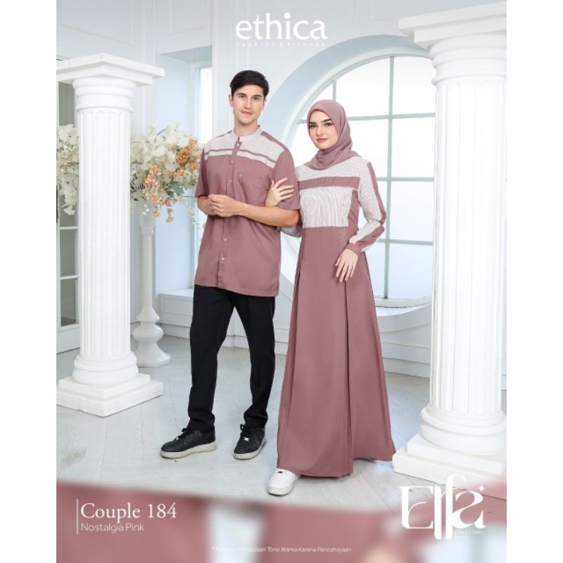 couple 184 nostalgia pink by ethica / gamis ethica / ethica fashion/ baju couple ethica / baju sarim