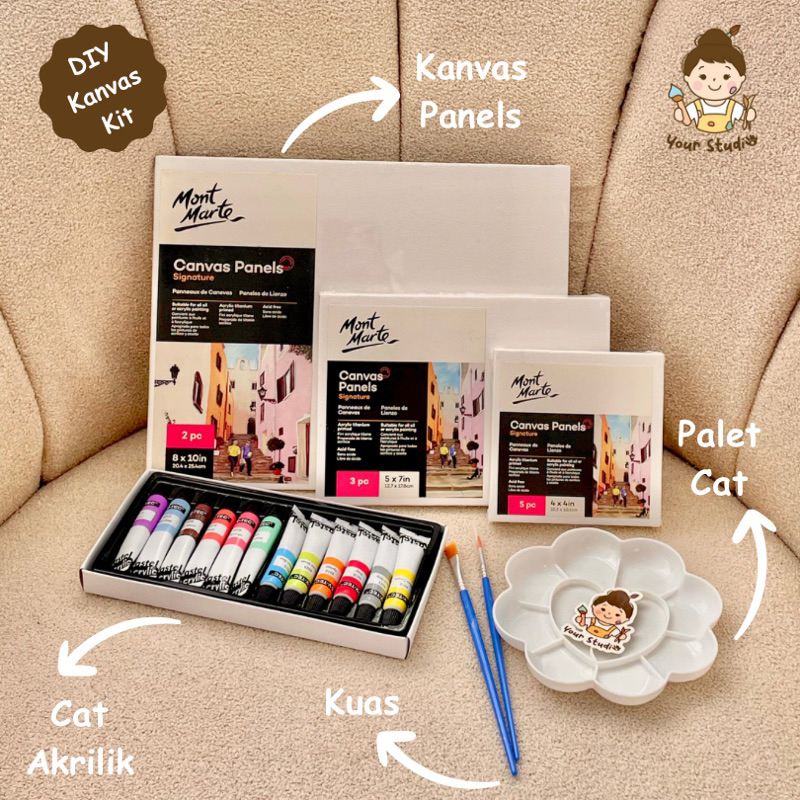 

DIY Painting at Kanvas Panels isi 5 + Cat Akrilik VTEC