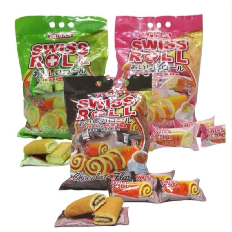 

(PACK) Pusan SWISS ROLL Moka/strawberry/pandan (20 pcs)