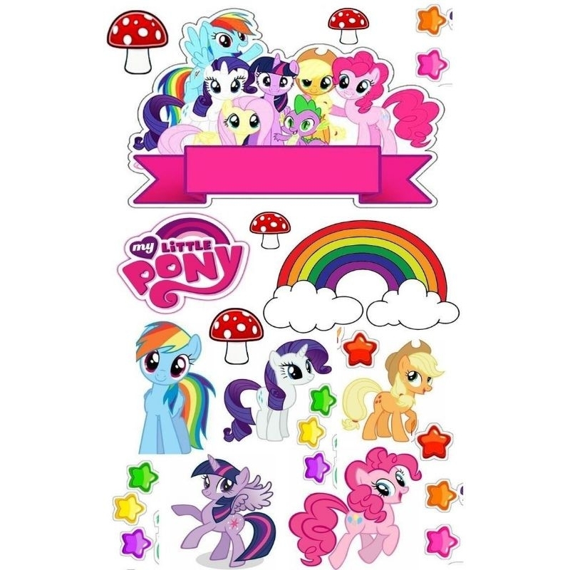 TOPPER KUDA PONI UNTUK KUE