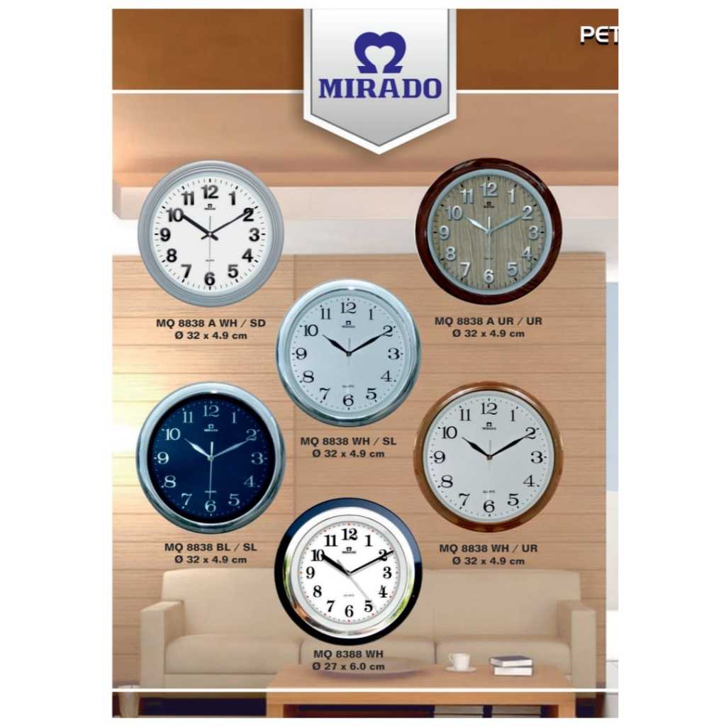 jam dinding mirado MQ8838 MESIN SKP(mesin seiko) termurah/jam dinding mirado terlaris/Jam dinding Mi