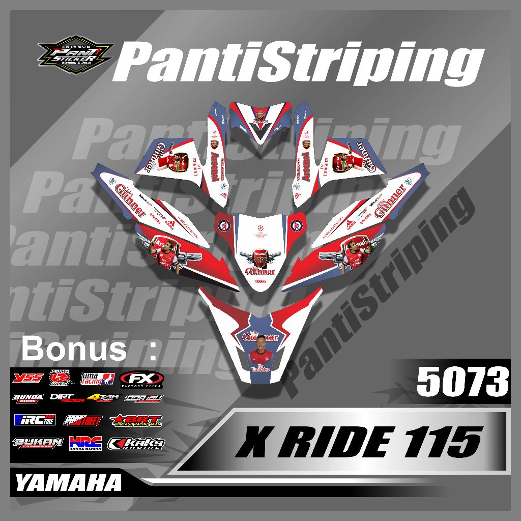 Sticker Striping motor Decal Yamaha X Ride 115 Fullbody -striping aksesoris Yamaha X Ride 155 Full B