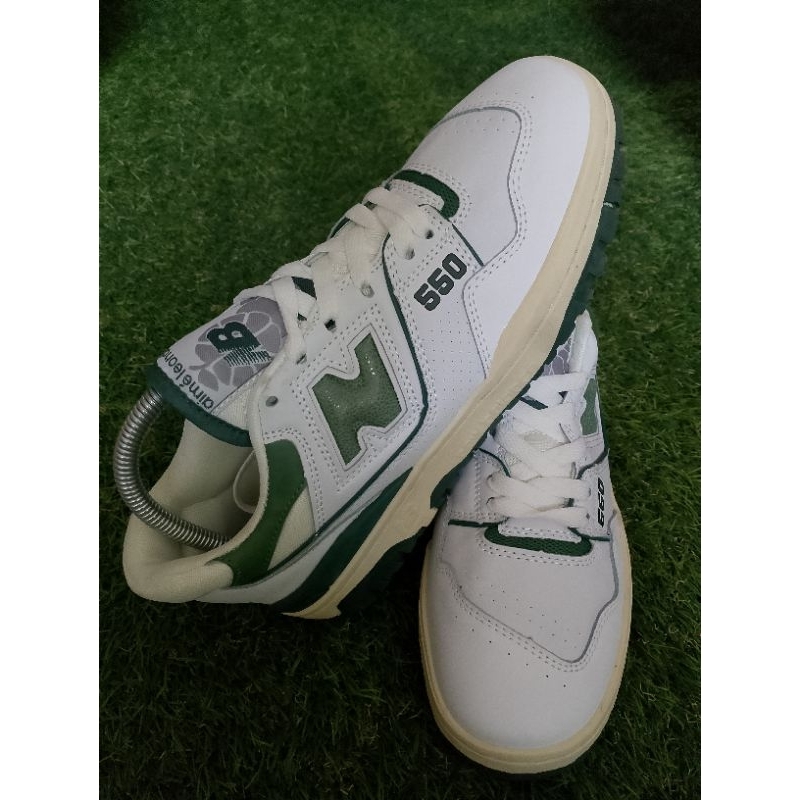Sepatu NB 550 Aime Leon Green White