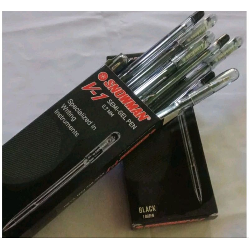 

1 pcs Bulpen / bolpoint snowman semi gel V1